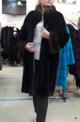 Пальто Греция Мех норка BLACK NAFA